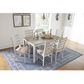 Signature Design by Ashley Skempton 7-Piece Dining Set in White and Light Brown, , large