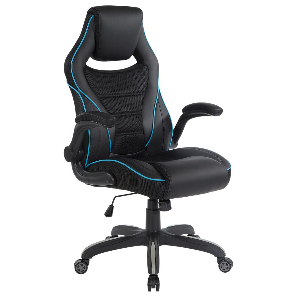 OSP Home Xeno Gaming Chair in Black and Blue, , large