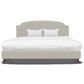 Jonathan Louis Design Lab King Platform Bed with Thrillist Pearl Upholstered in Walnut, , large