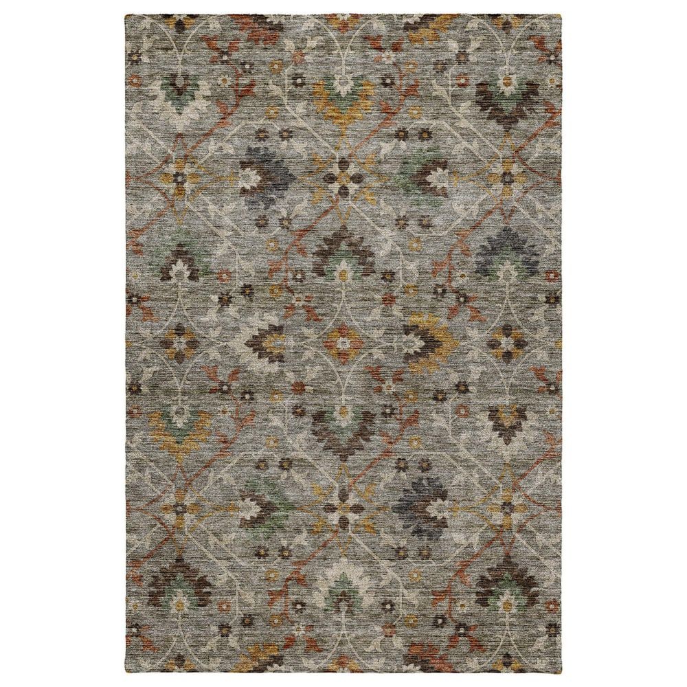 Dalyn Rug Company Silk Road Pewter, Gray, Ivory, Paprika, Sage and Gold 9" x 12" Area Rug, , large