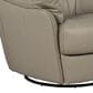 Natuzzi Editions Gratitudine Leather Swivel Rocker Chair in Greige (Set of 2), , large