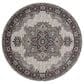 Amer Rugs Alexandria 6"7" Round Ivory and Stone Gray Area Rug, , large