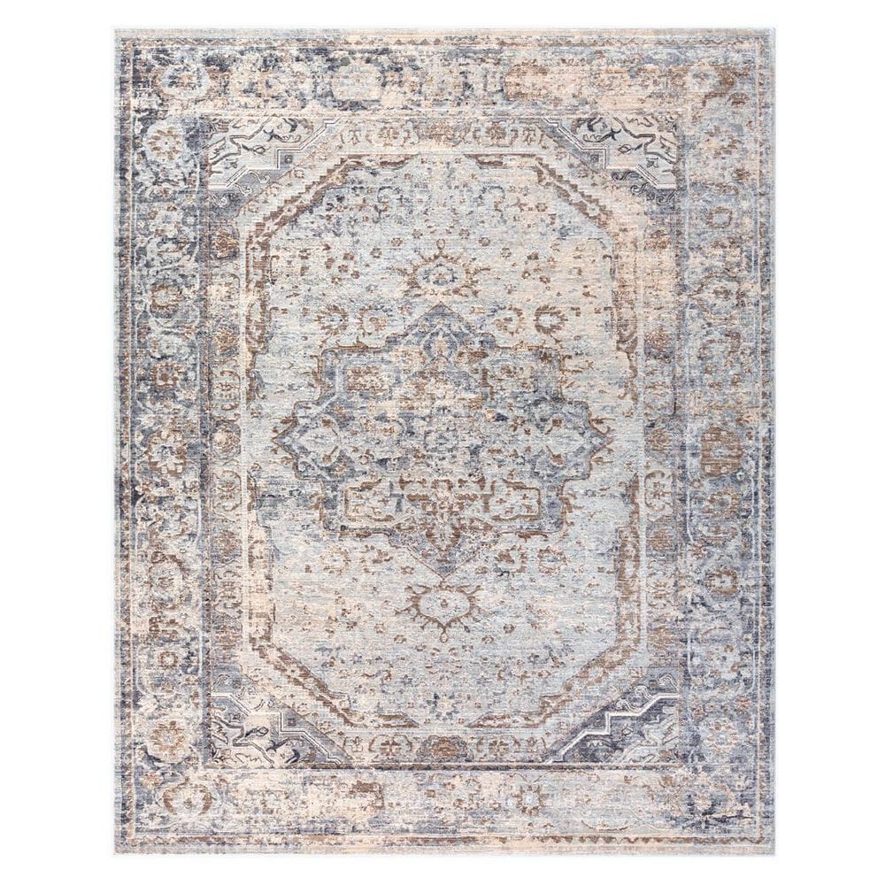 Surya Liverpool Black, Gray, Light Slate, White, Ivory, Brown and Olive 2&#39;7&quot; x 10&#39;2&quot; Runner, , large