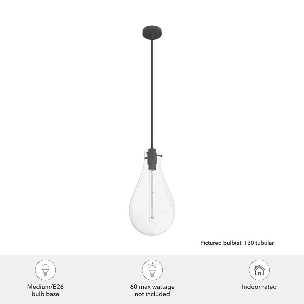 Hunter Lundin 11&quot; 1-Light Pendant in Noble Bronze, , large
