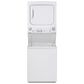GE Appliances Unitized Spacemaker Gas Stack Laundry in White, , large