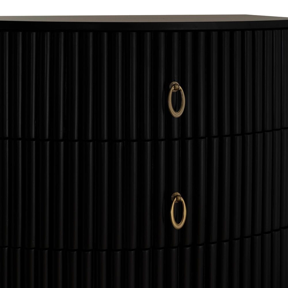 Linon Home Decor Chantel 3-Drawer Nightstand in Black, , large