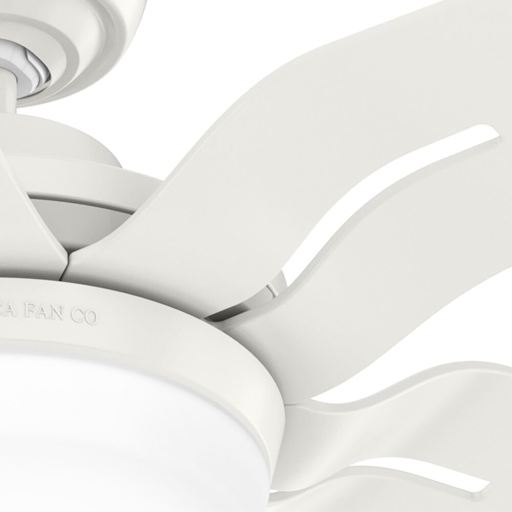 Hunter Correne 56&quot; Ceiling Fan with LED Light in Fresh White, , large