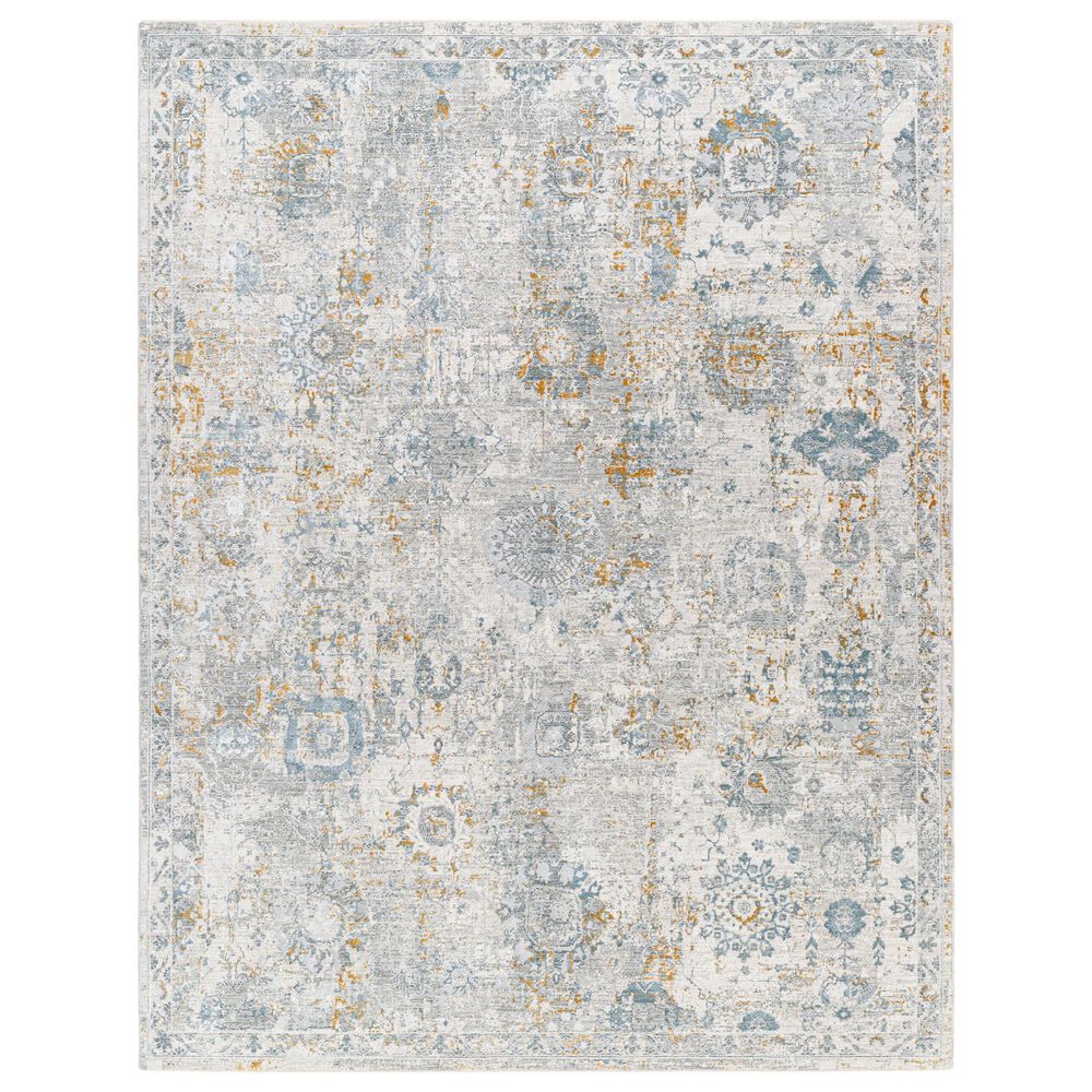 Surya Dresden DRE-2323 Medium Gray, Gray, White, Denim, Mustard and Light Slate 12' x 15' Area Rug, , large