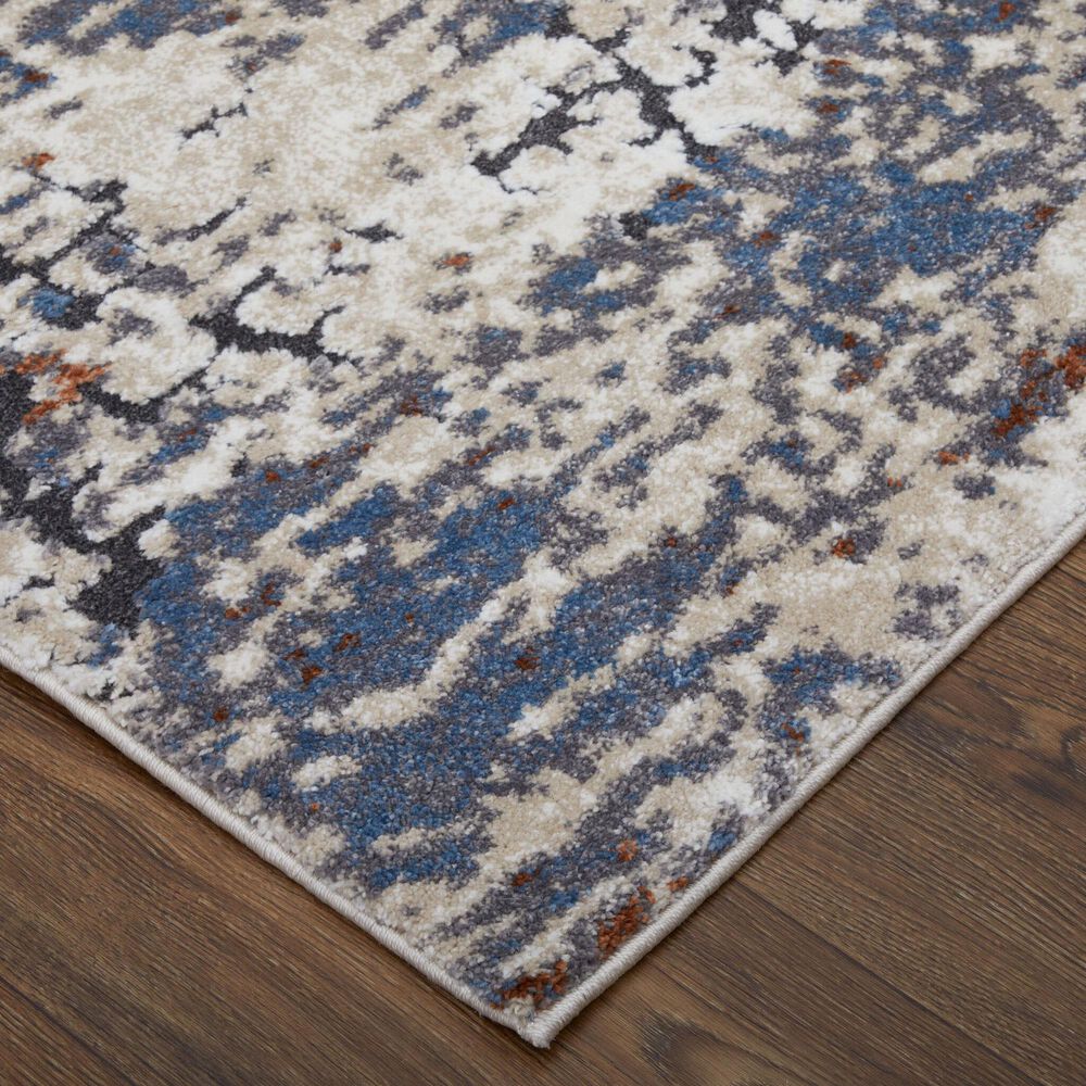 Feizy Gilmore 5&#39;3&quot; x 8&#39; Ivory and Blue Area Rug, , large