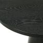 HOMLUX 20"W Round Wood Console Table Contemporary Pedestal Design in Ebony Black, , large