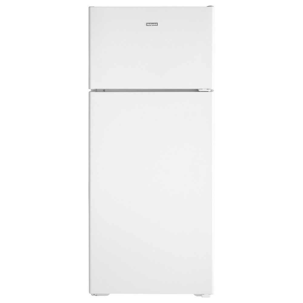 Hotpoint 17.5 Cu. Ft. Recessed Handle Top-Freezer Refrigerator in White, , large