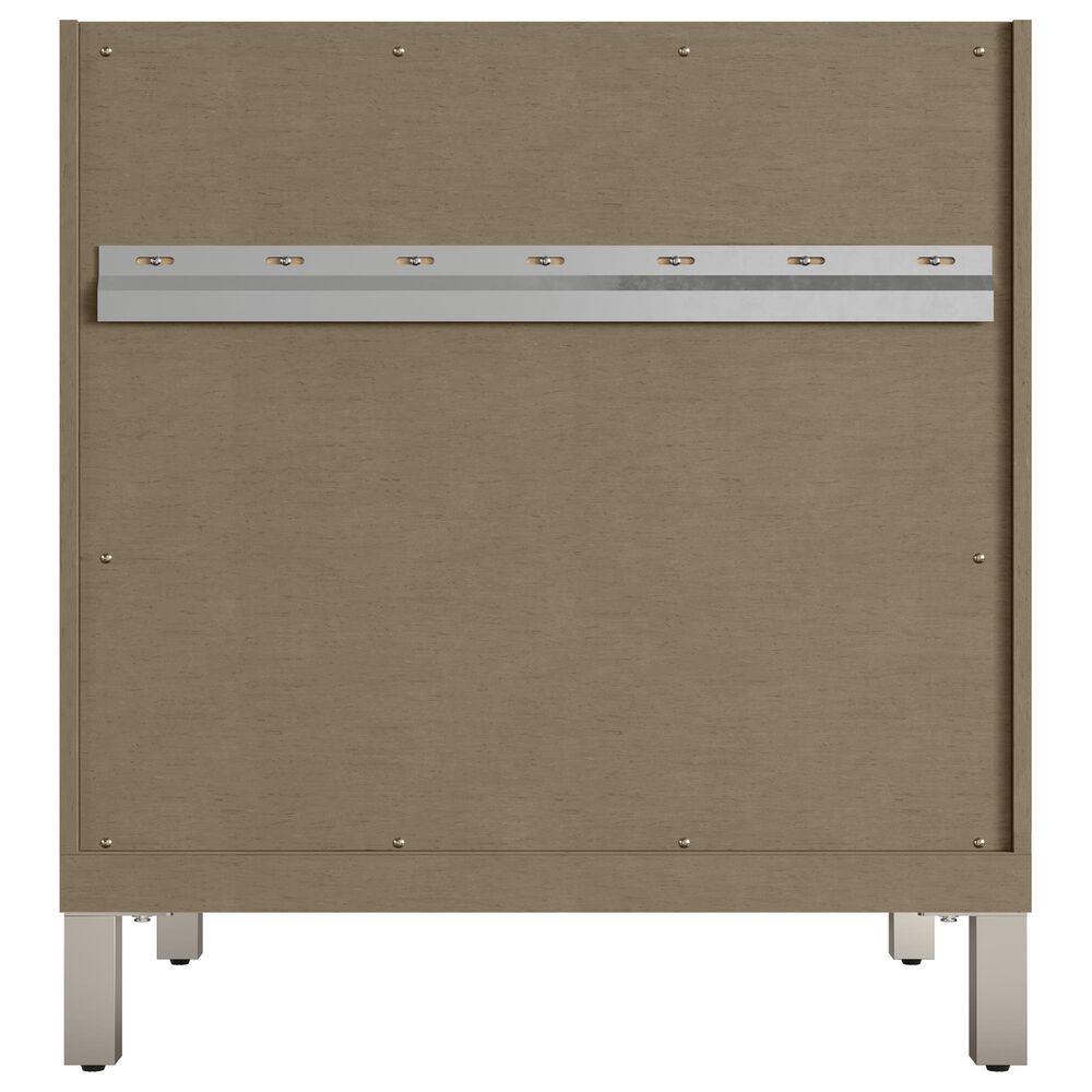 James Martin Vanities Chicago 30" Single Bathroom Vanity in Walnut Whisper with 3 cm Carrara White Marble Top and Rectangular Sink, , large