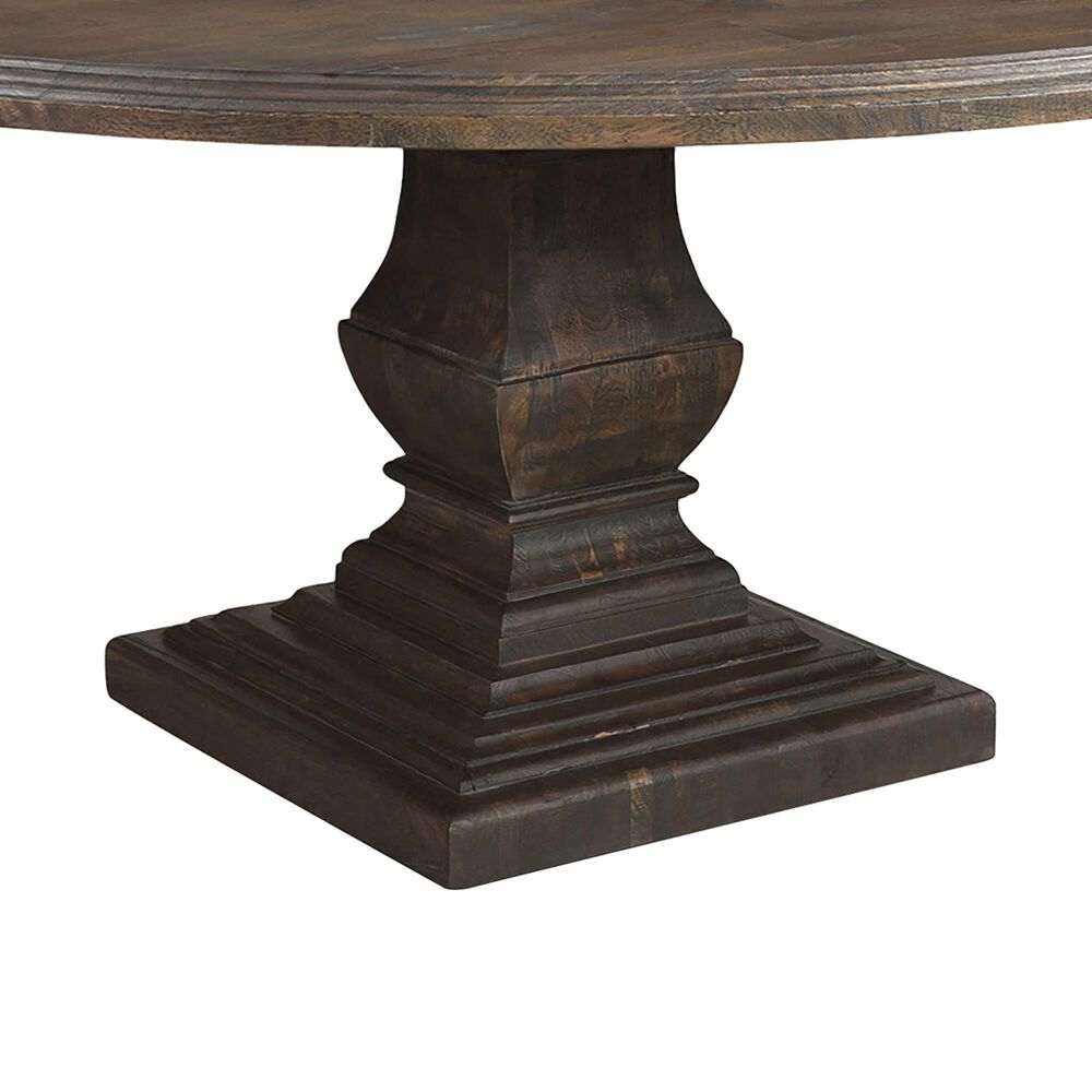 Home Trends &amp; Design Nimes 72" Round Dining Table in Weathered Mango - Table Only, , large