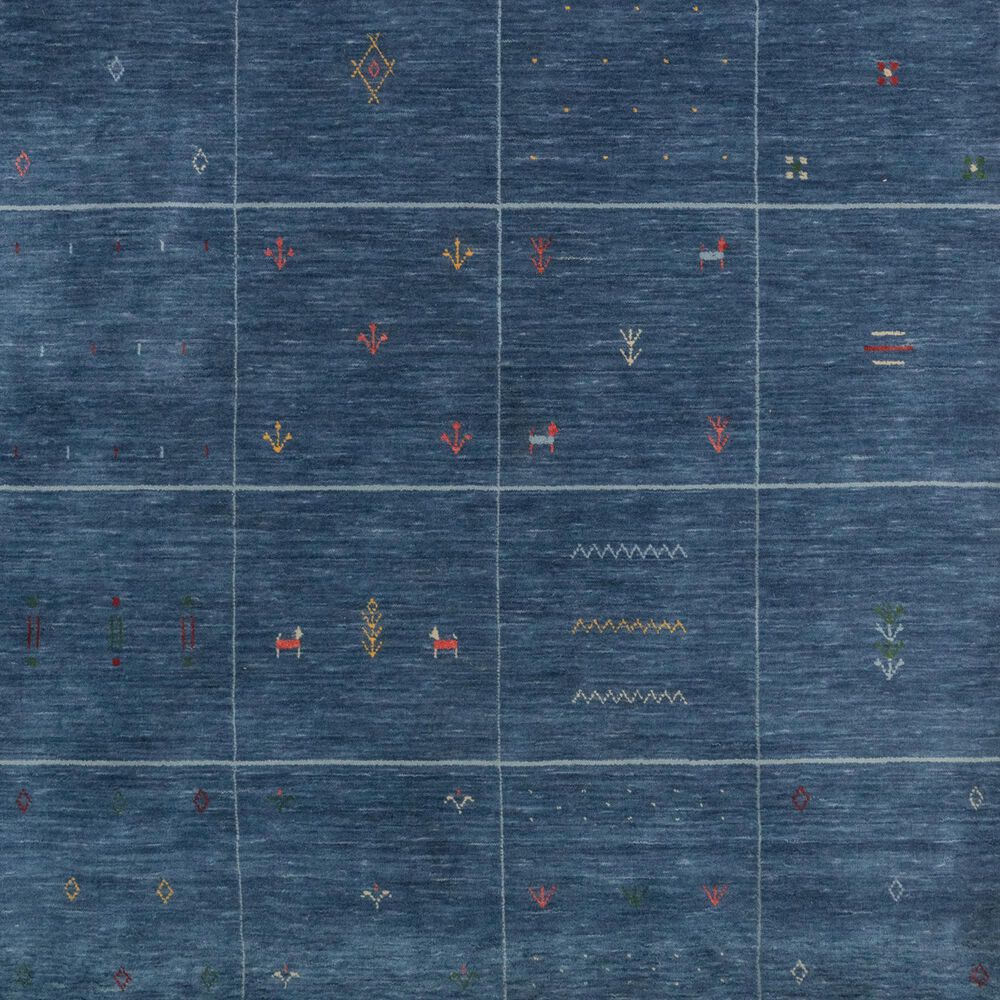 Capel Zagros 3493RS03000500450 3&#39; 0&quot; x 5&#39; 0&quot; Cobalt Blue Area Rug, , large