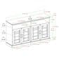 Walker Edison 58" TV Stand NF584DHDHBWO  in White Oak, , large