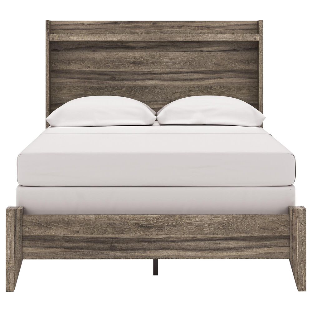 Ashley Elbrim 3-Piece Full Panel Bedroom Set in Weathered Brown, , large