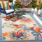Safavieh Cabana CBN305A 9" x 12" Ivory and Blue Indoor/Outdoor Area Performance Rug, , large