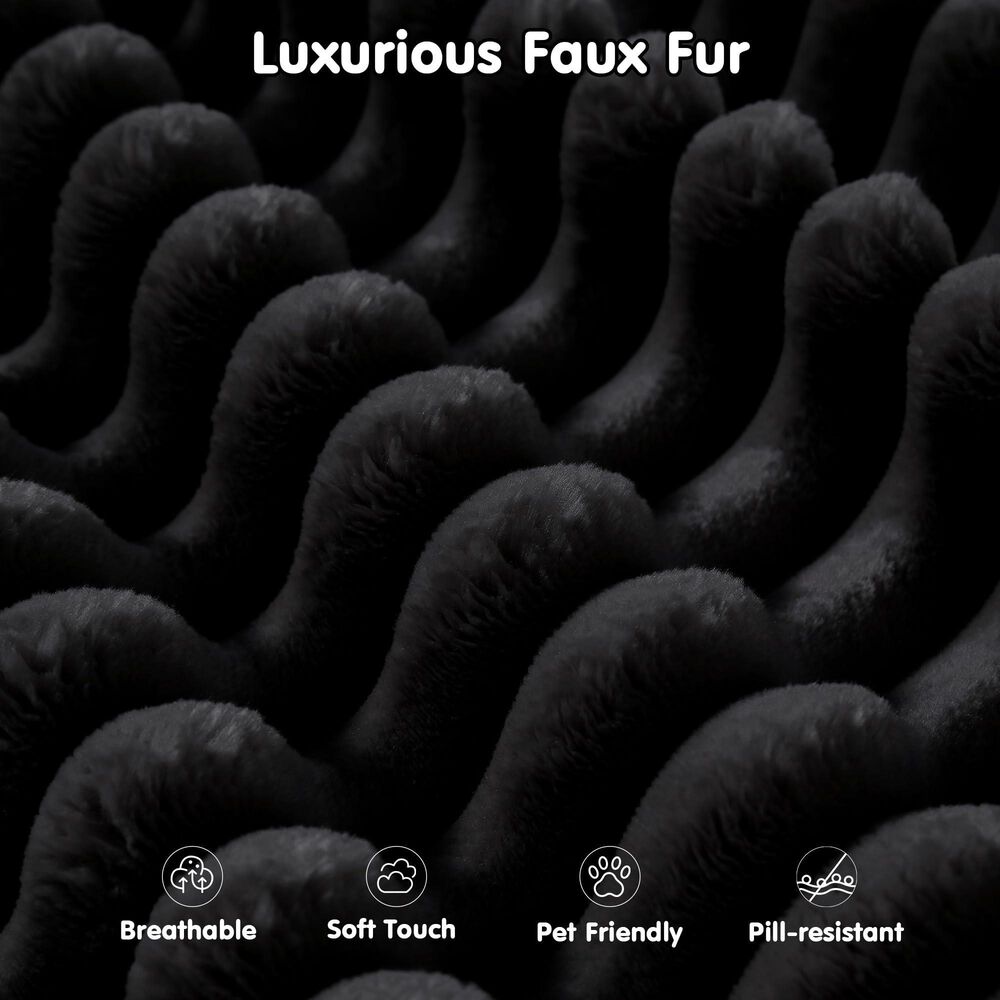 HOMLUX 104" Cloud Sectional Couch Upholstered Modular Sofa with Right L-Shape Chaise, Corduroy Fabric in Black, , large