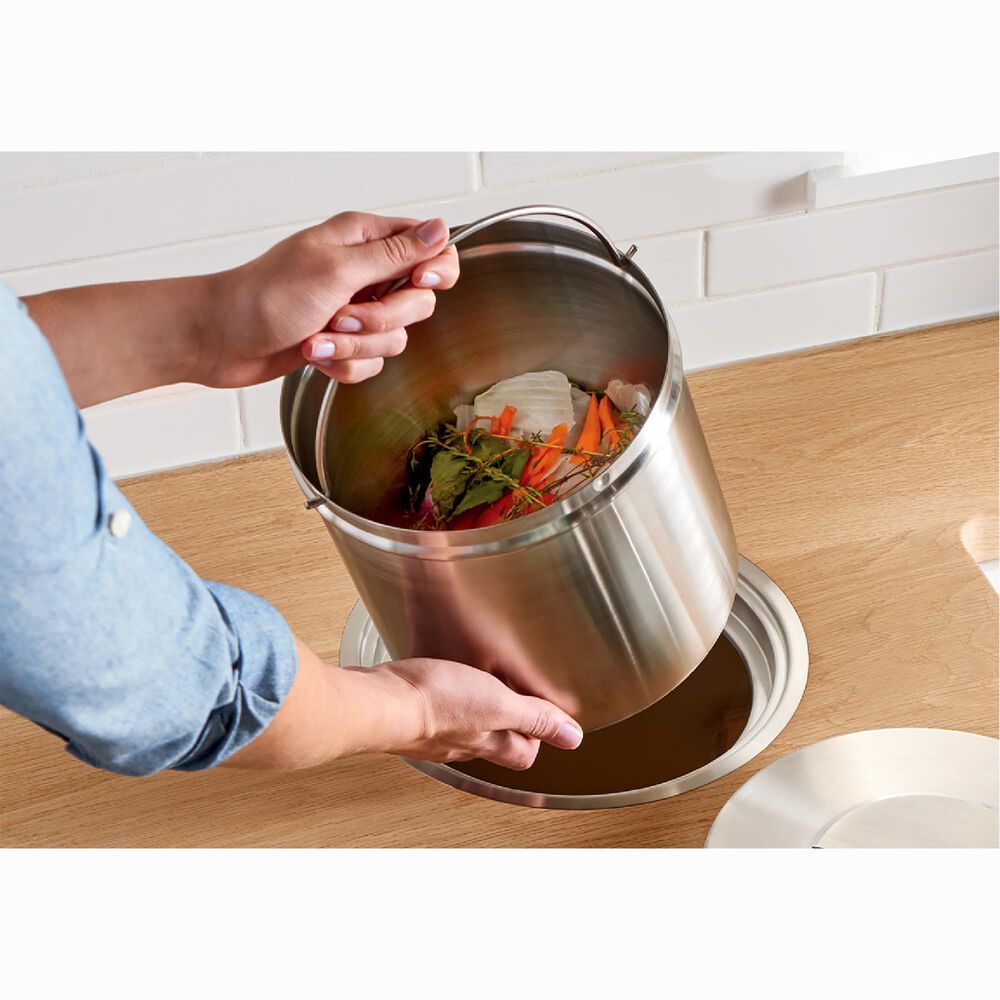 Blanco Solon Dual Mount Compost System in Stainless Steel, , large