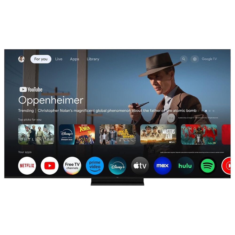TCL 75&quot; Class QM7K Series 4K UHD HDR QD-Mini LED - Smart Google TV with S Class 2.1 Channel Soundbar System in Black, , large