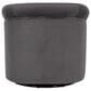 Linon Home Decor Bonnie Swivel Chair in Grey, , large