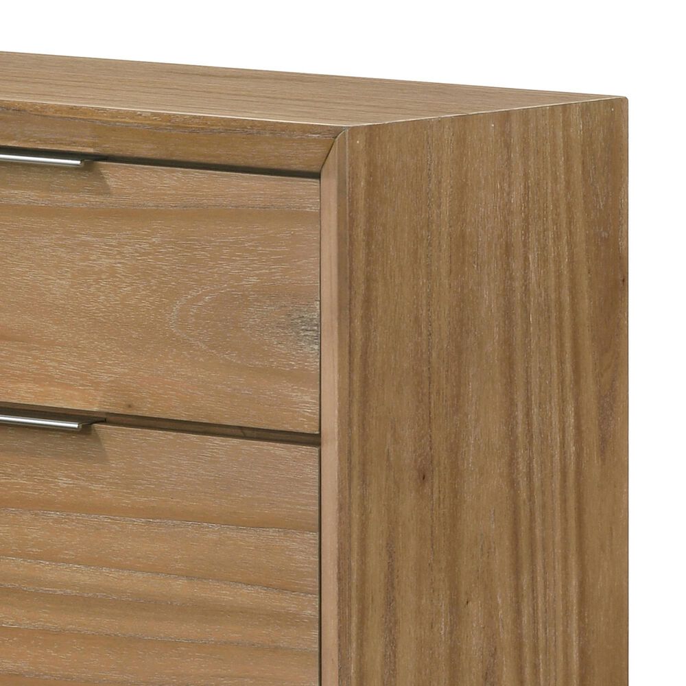 Crown Mark Florian 2 Drawer Nightstand in Light Brown, , large