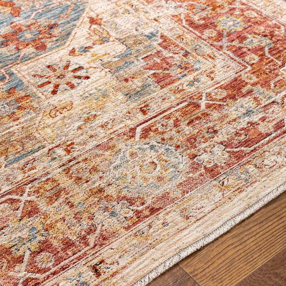 Surya Aspendos 9&#39; x 12&#39;2&quot; Light Gray, Rust, Denim, Ice Blue, Cream, Mustard and Black Area Rug, , large