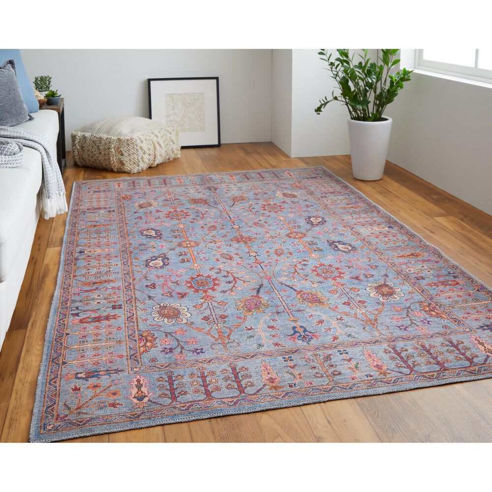 Feizy Rawlins 8&#39;10&quot; x 12&#39; Light Blue and Multicolor Area Rug, , large