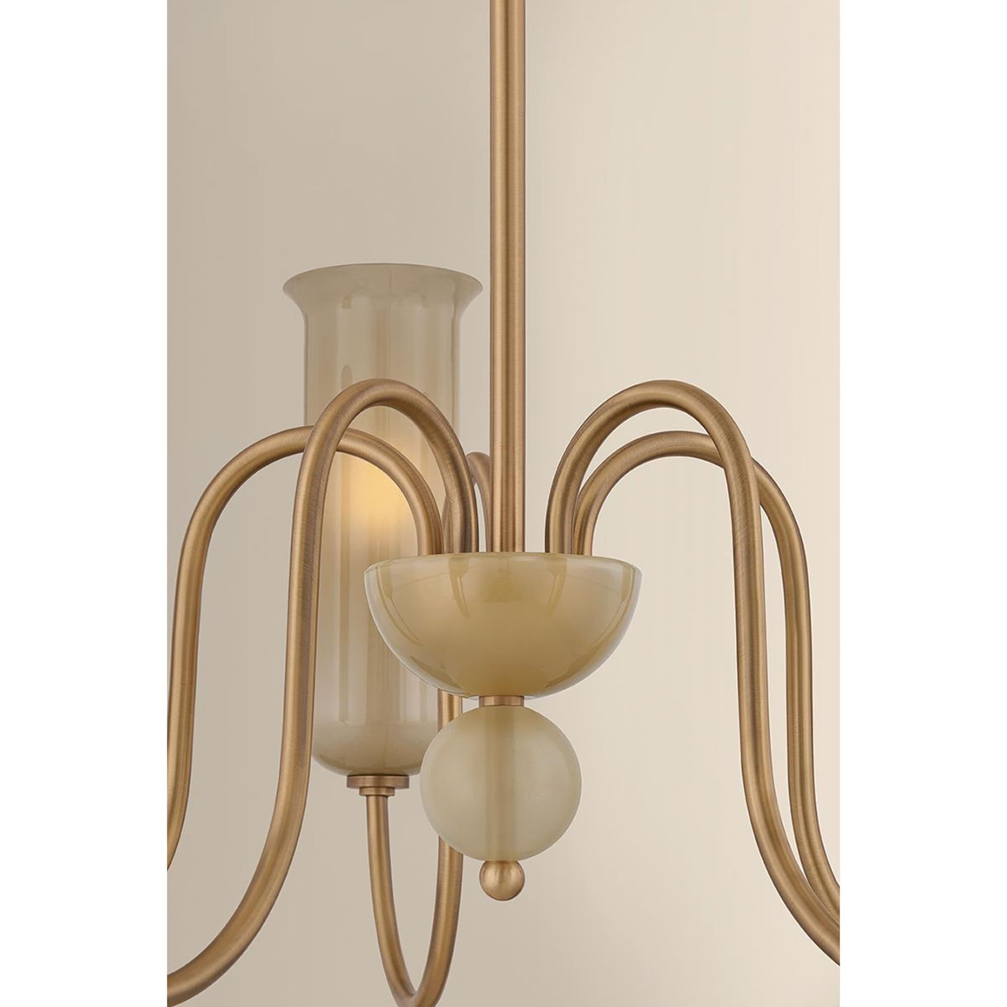 ライトニング　ホロ　13-192s Mitzi Lighting Alessandra 5-Light Chandelier in Patina Brass
