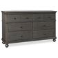 Riva Ridge Oxford 6-Drawer Dresser in Peppercorn, , large