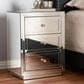 Baxton Studio Lina Mirrored 3-Drawer End Table in Silver, , large