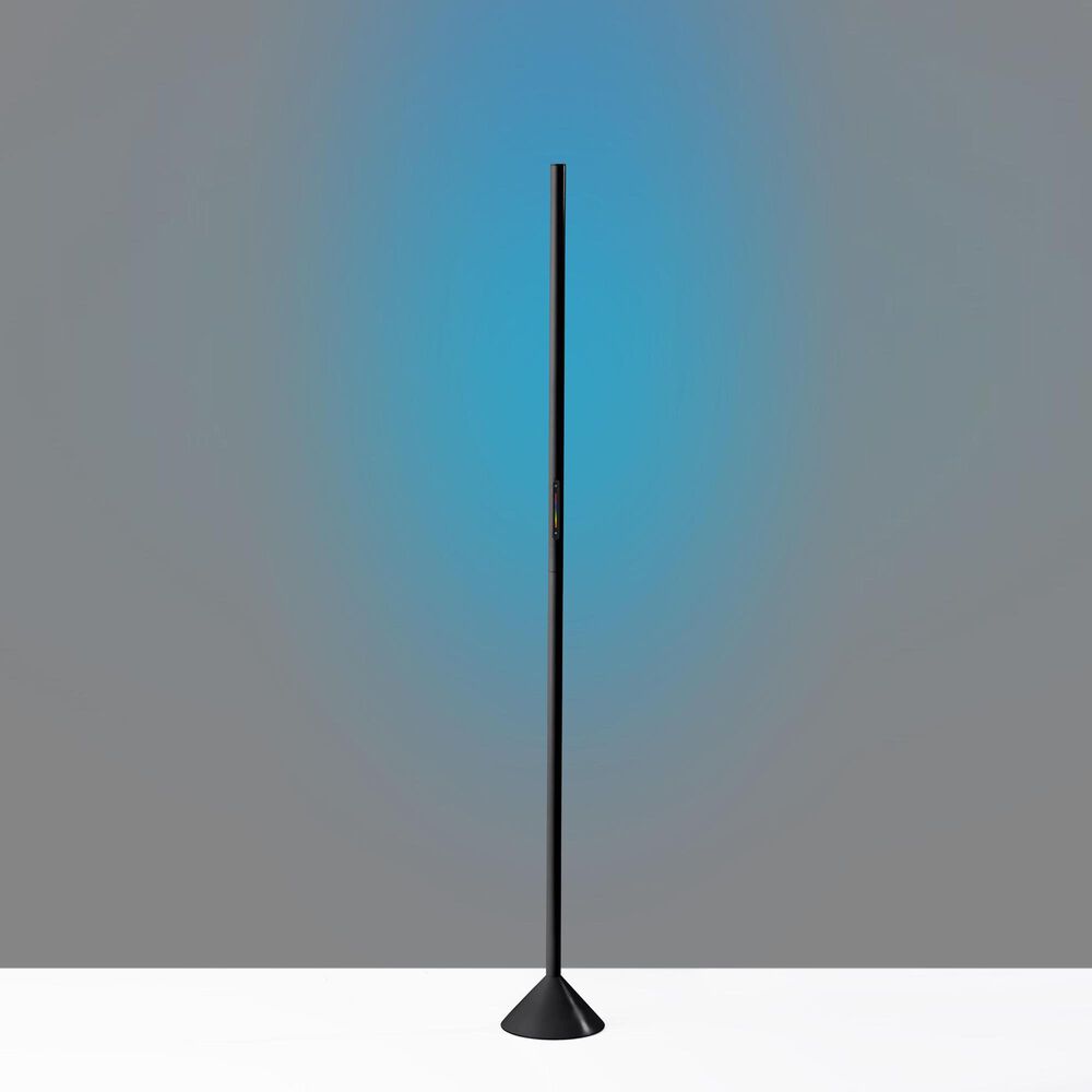 Adesso Cole Color Changing LED Floor Lamp in Black, , large