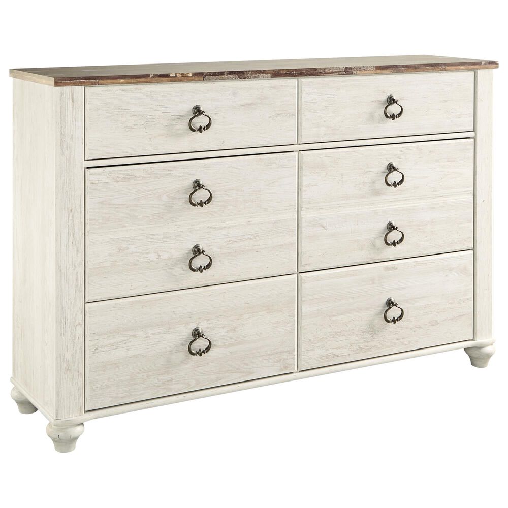 Ashley Willowton 5-Piece King Bedroom Set in Whitewash, , large