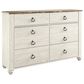 Ashley Willowton 5-Piece King Bedroom Set in Whitewash, , large
