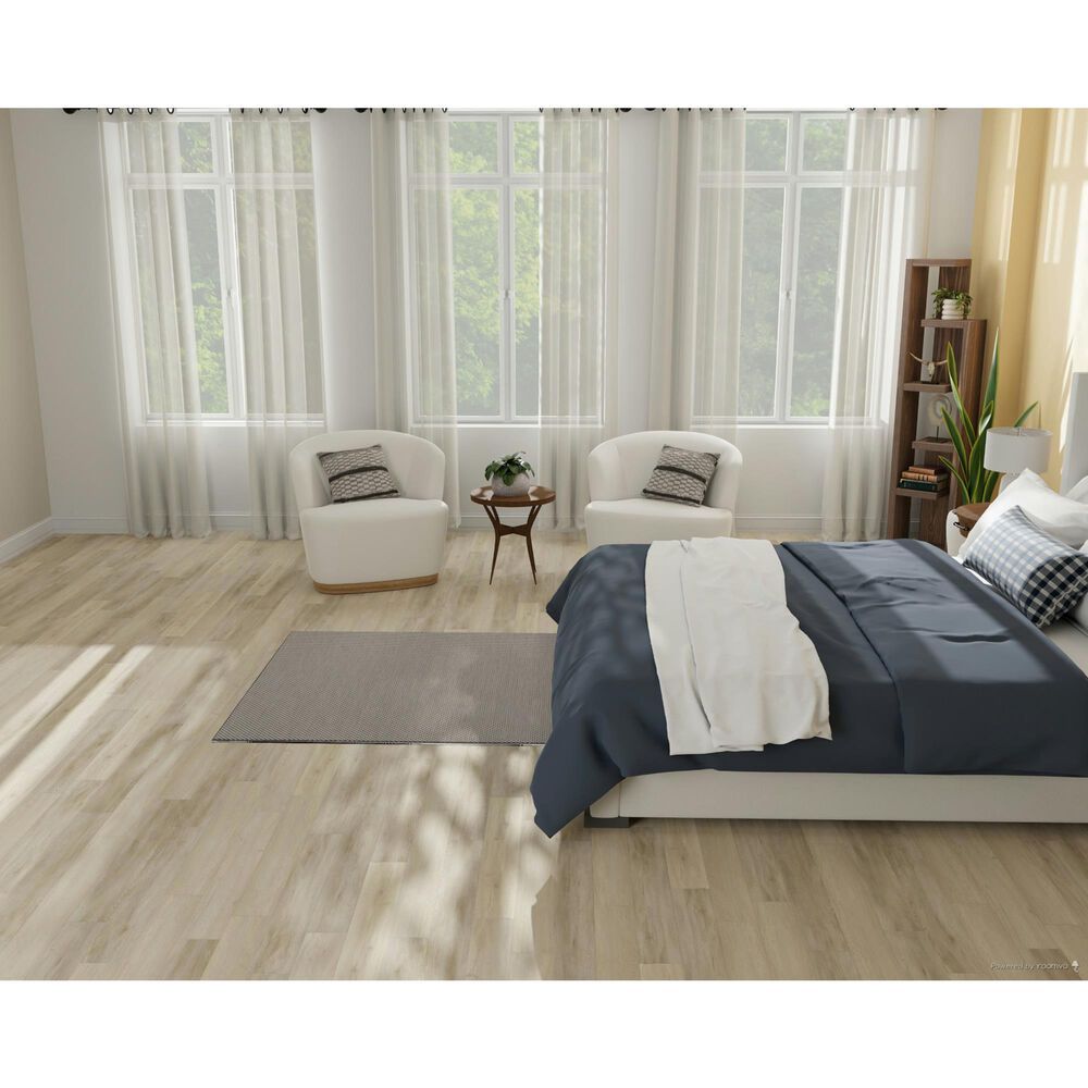 Nourison Courtyard Ivory and Charcoal 4&#39; Square Indoor/Outdoor Area Rug, , large