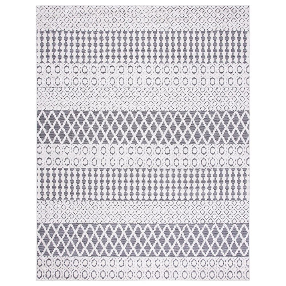 Safavieh Cabana CBN652A 8" x 10" Ivory and Grey Area Performance Rug, , large