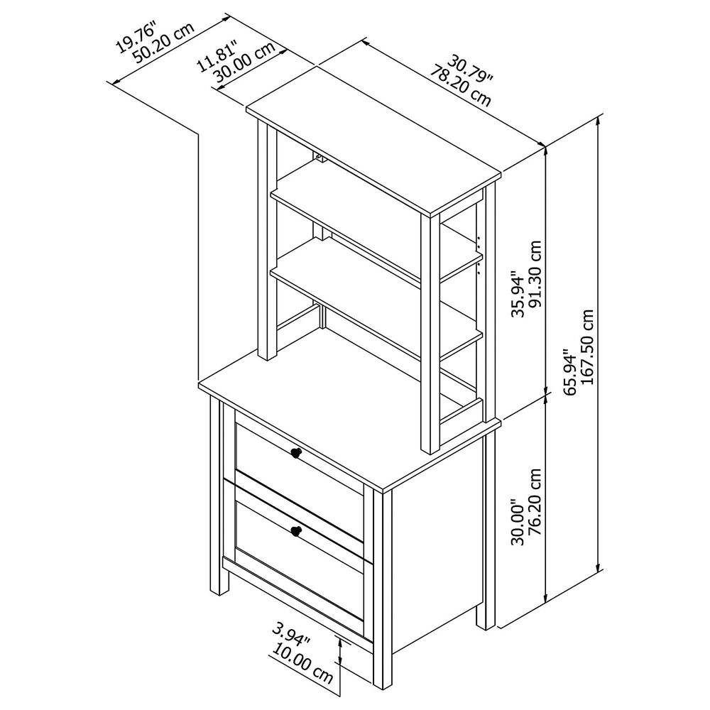 Bush Mayfield Bookcase in Shiplap Gray Nebraska Furniture Mart