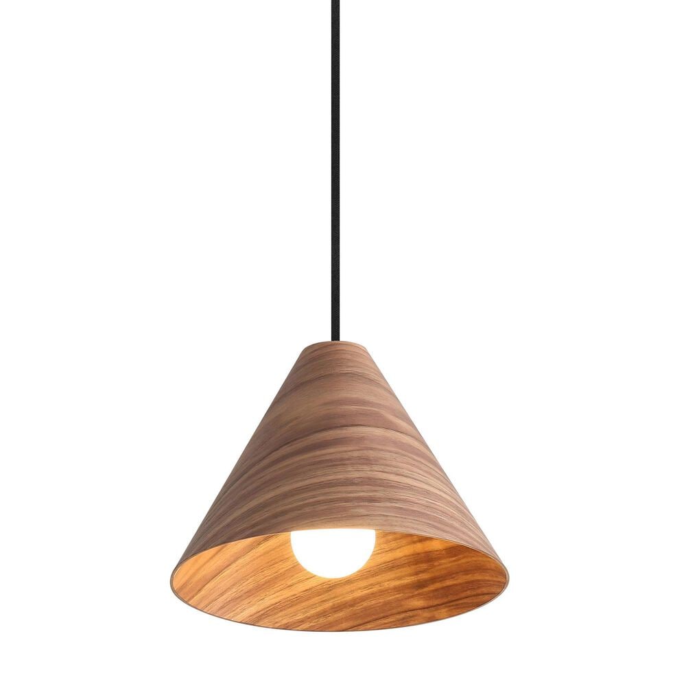 Golden Lighting Conique 1-Light Mini Pendant in Dark Walnut, , large