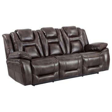Steve Silver Oportuna Dual-Power Reclining Sofa with Drop-Down Table in Coffee, , large