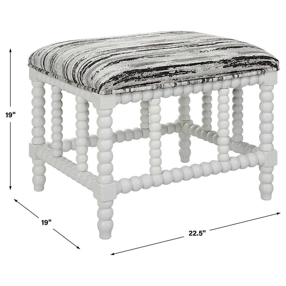 Uttermost Seminoe Small Bench in Gray and Black, , large