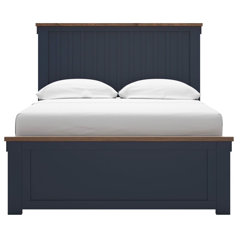 Ashley Landocken Full Panel Bed in Brown and Blue, , large