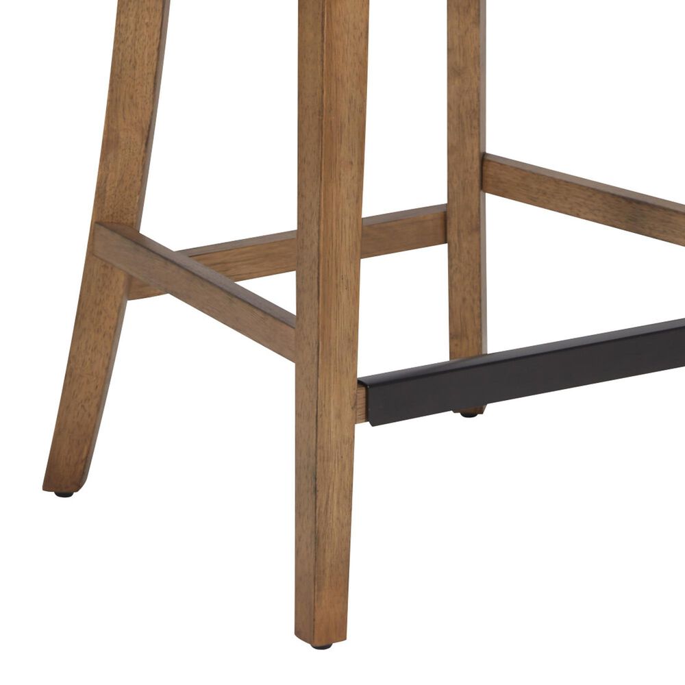 Valor Living Paloma 26" Counter Stool with Navy Upholstery in Medium Oak, , large