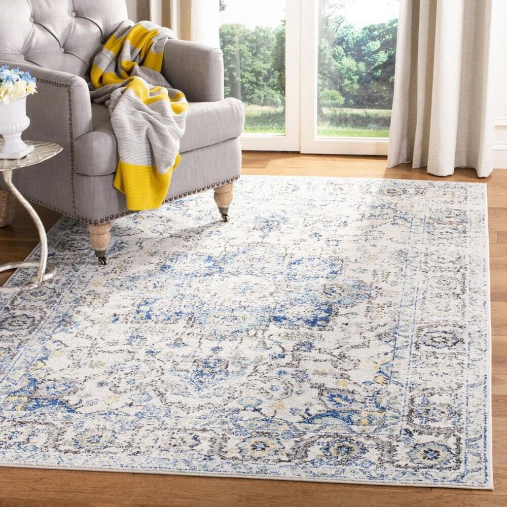 Safavieh Madison MAD603K 4&#39; x 6&#39; Turquoise and Ivory Area Rug, , large