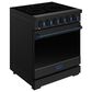 Thor Kitchen Gordon Ramsay 30" Professional Electric Range with Navy Blue Handle Kit in Black, , large