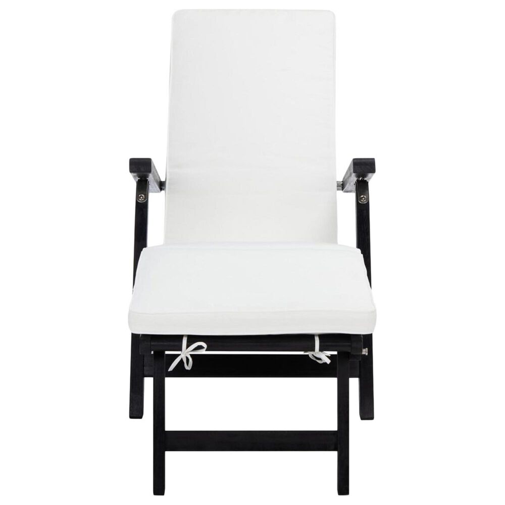 Safavieh Piscataway Patio Lounge Chair in Black, , large