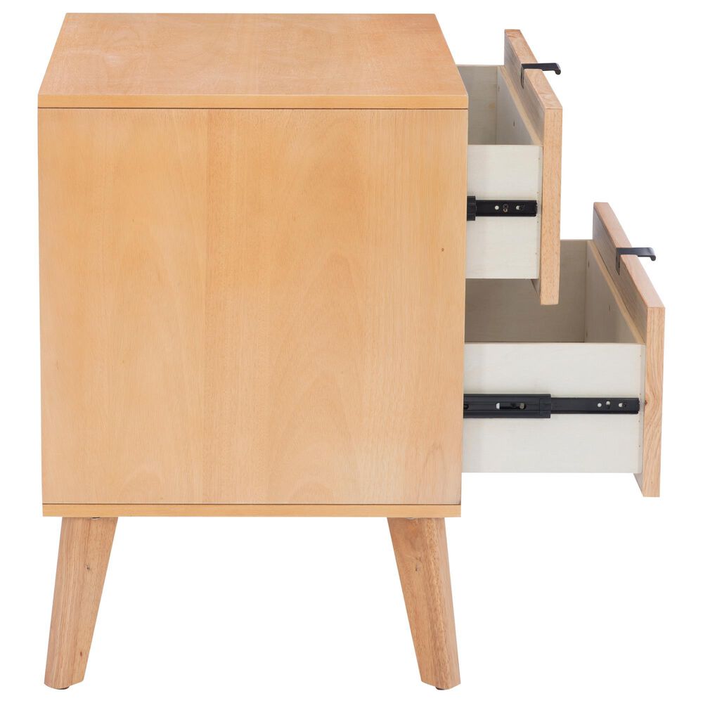 Linon Home Decor Collett 2-Drawer Nightstand in Natural, , large