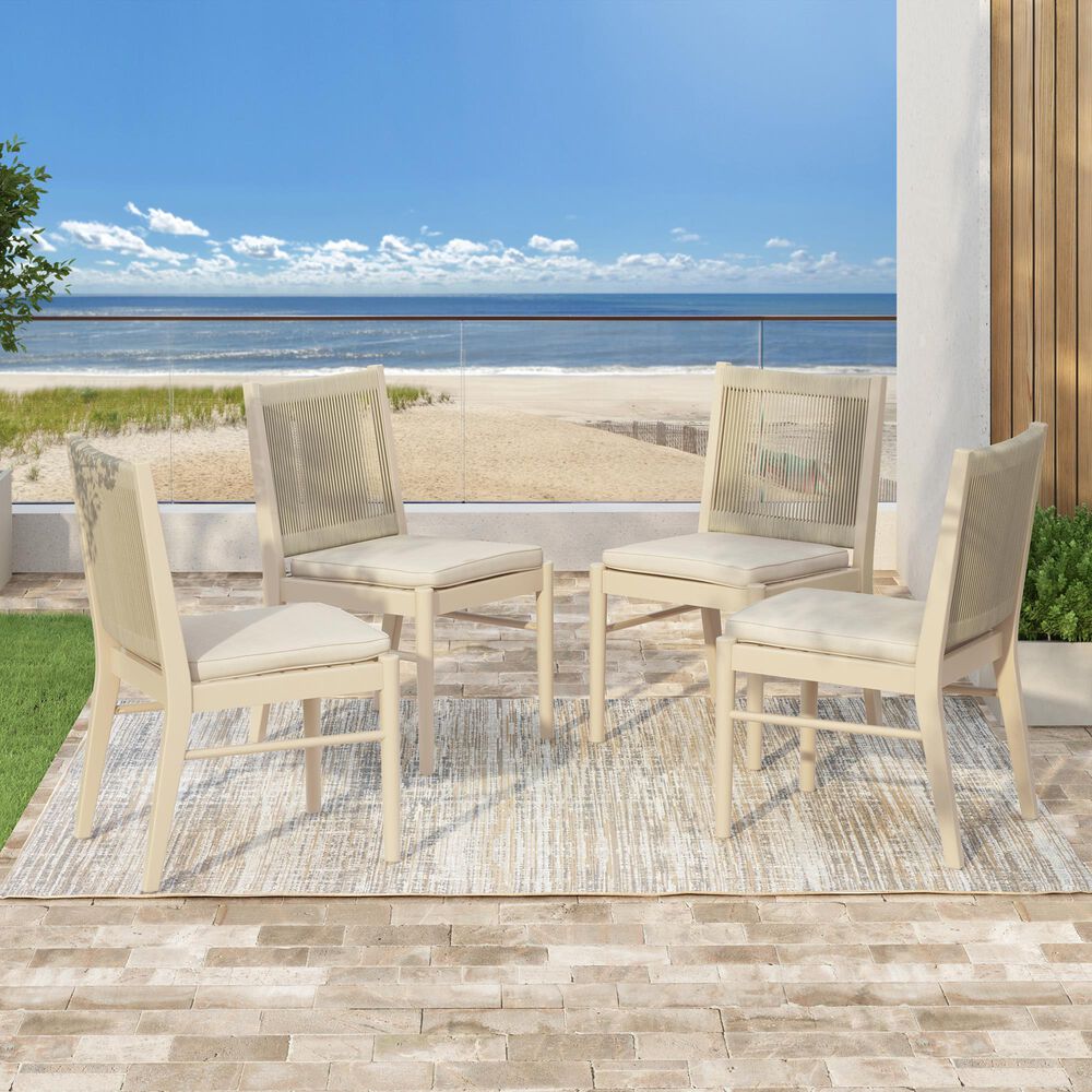 Hearth and Haven Cordoba Outdoor Dining Chair in Beige (Set of 2), , large