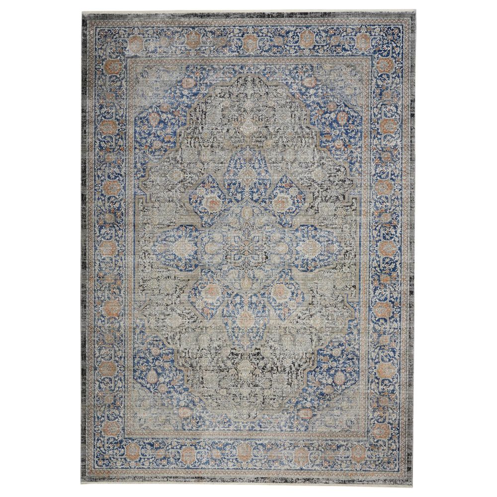 Nourison Starry Nights STN07 5" x 7" Blue Area Rug, , large
