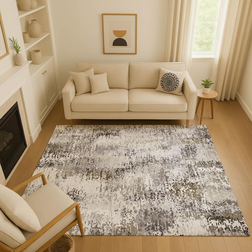 Dalyn Rug Company Lumara LM5 Putty 6'6" x 9'6" Area Rug, , large
