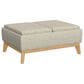 Emerald Home Furnishings Reverie Storage Ottoman with Tray White Pepper, , large